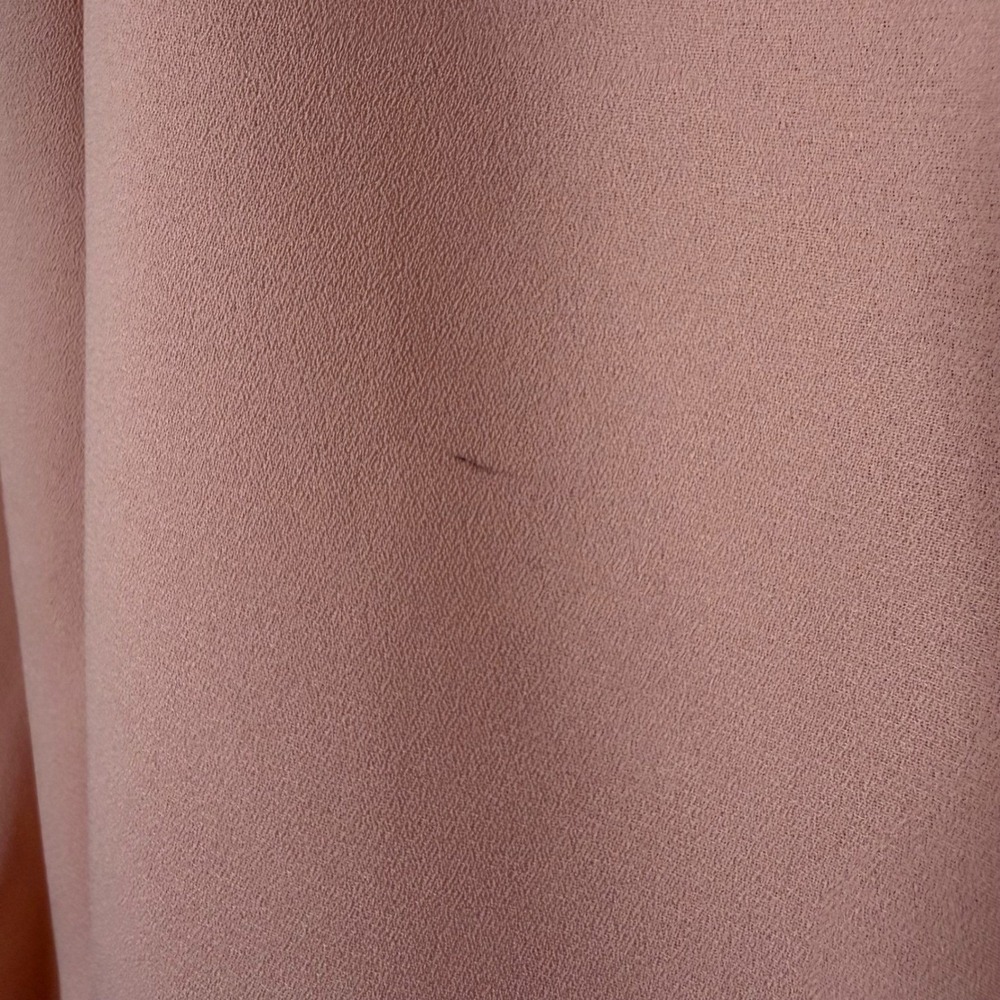 White House Black Market Blush Pink Smocked Tassel V-Neck Blouse Size 8 - Picture 8 of 8